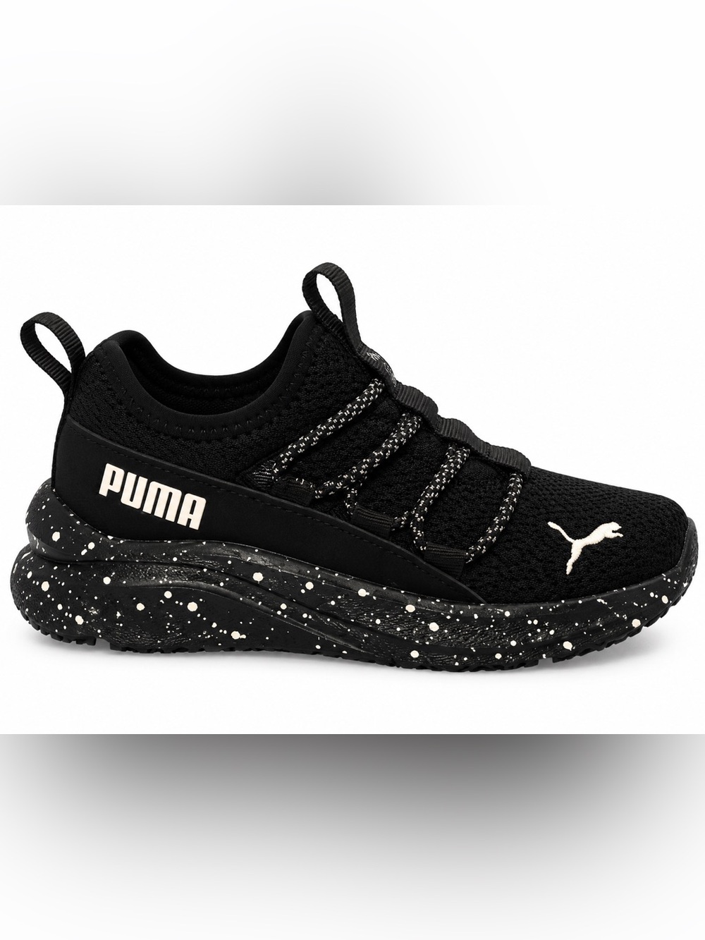 Puma One4All Slip On Galaxy Toddler Sneakers Black White Splatter NIB 7C